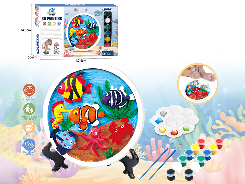 3D Marine Animal DIY Coloured Drawing