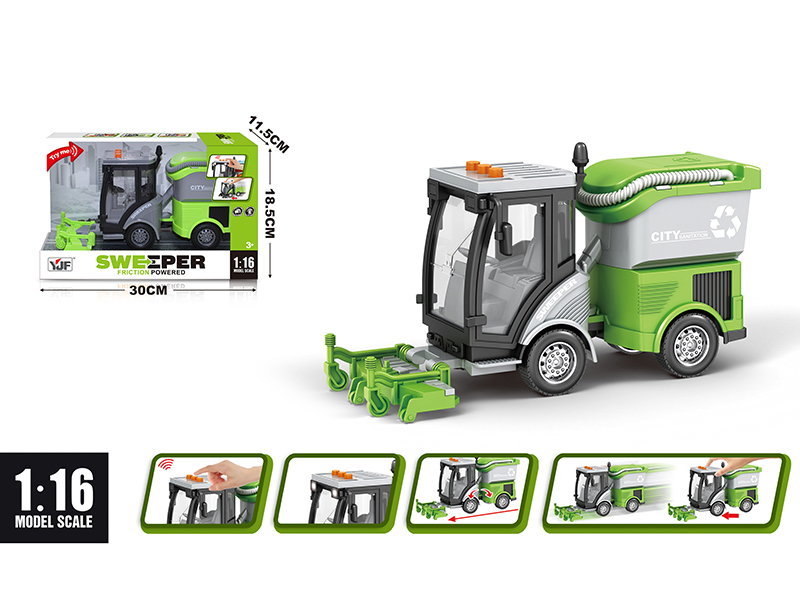 1:16 Friction Vacuum Sweeper(Green)