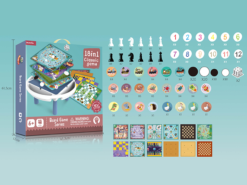 18 In 1 Board Game Table