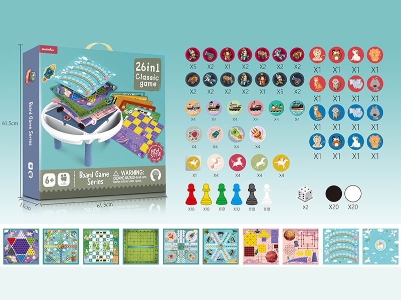 26 In 1 Board Game Table