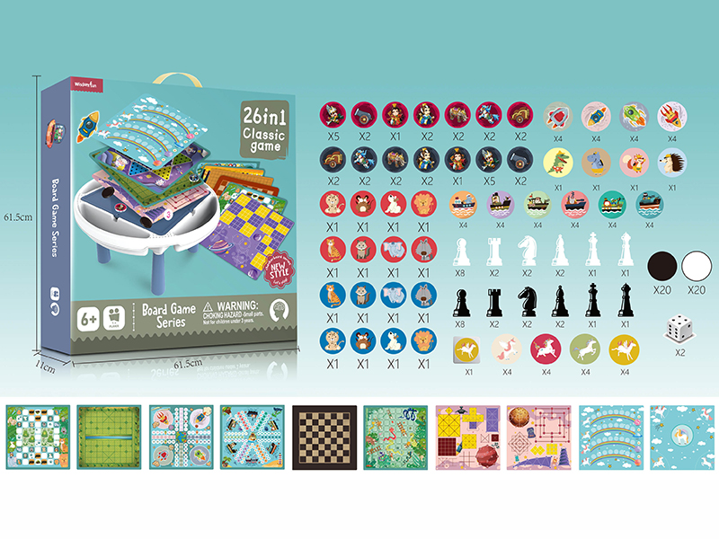 26 In 1 Board Game Table