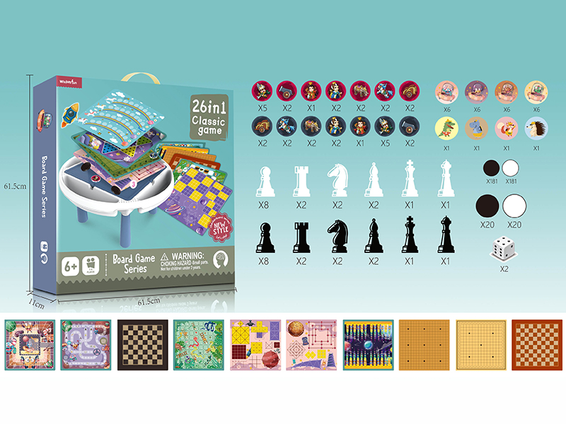 26 In 1 Board Game Table