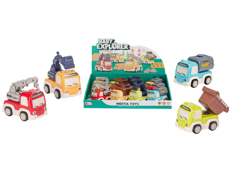 12Pcs Friction Engineering Vehicle