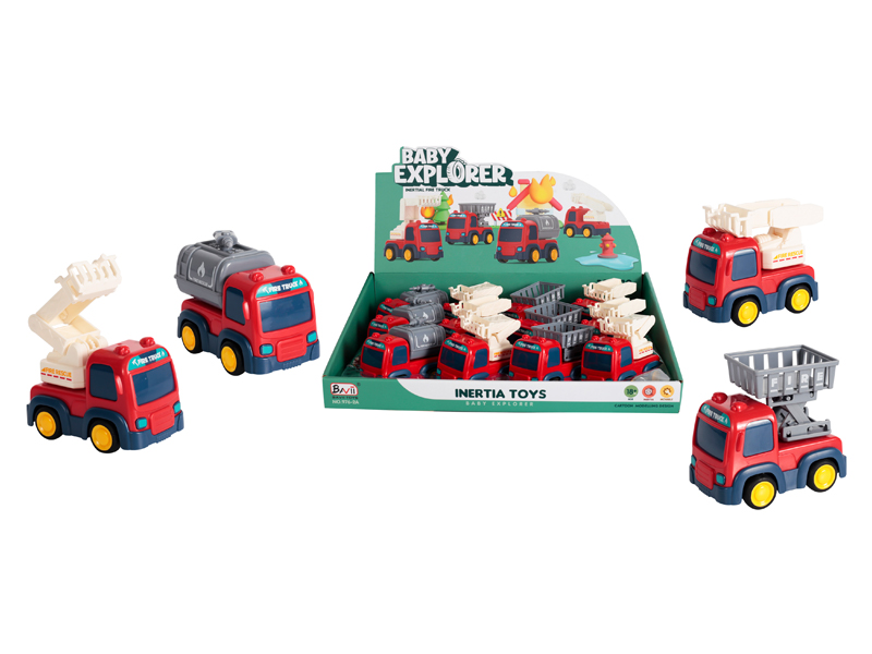 12Pcs Friction Fire Engine