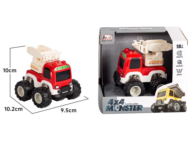 4Wd Friction Off-Road Fire Ladder Truck