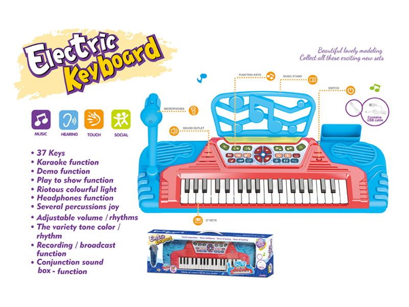 37 Key Electronic Organ(Blue)