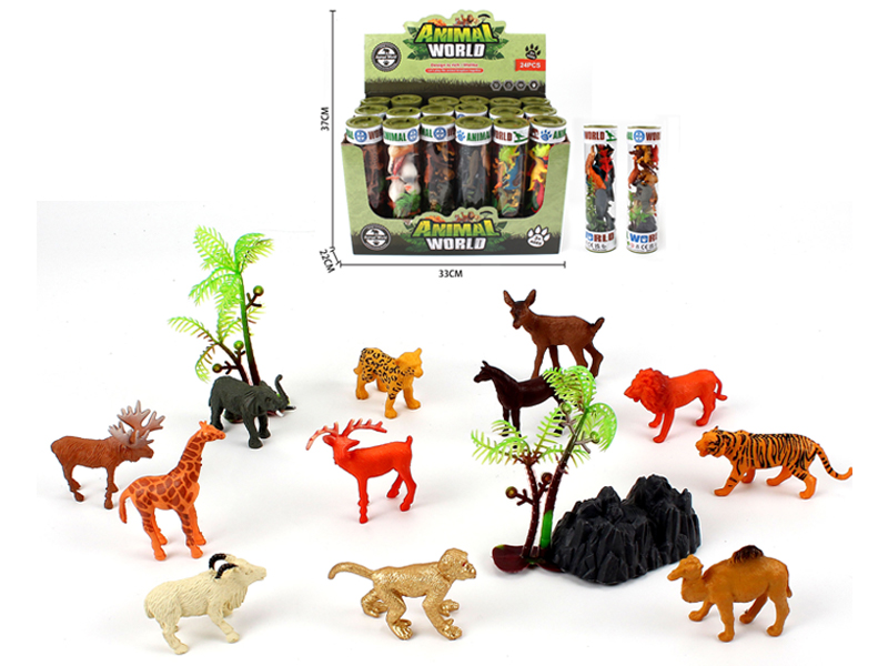24PCS Painting Animals Toy Set