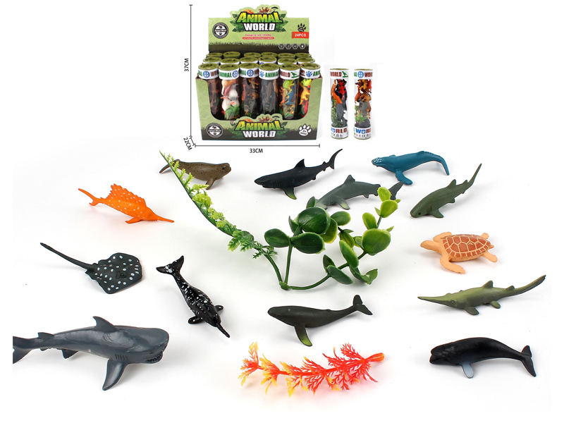 24PCS Marine Animal Toy Set