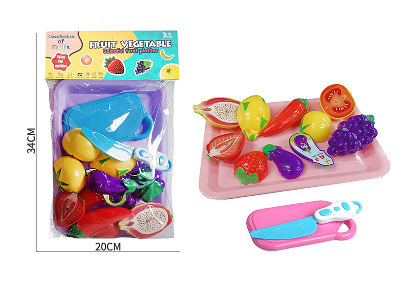9Pcs Cutting Big Fruit And Vegetable Toy Set