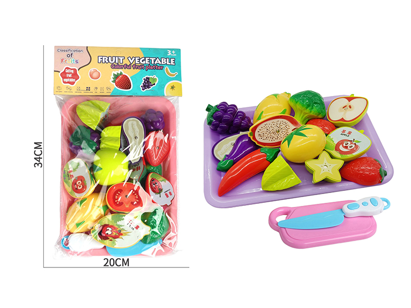 12Pcs Cutting Big Fruit And Vegetable Toy Set