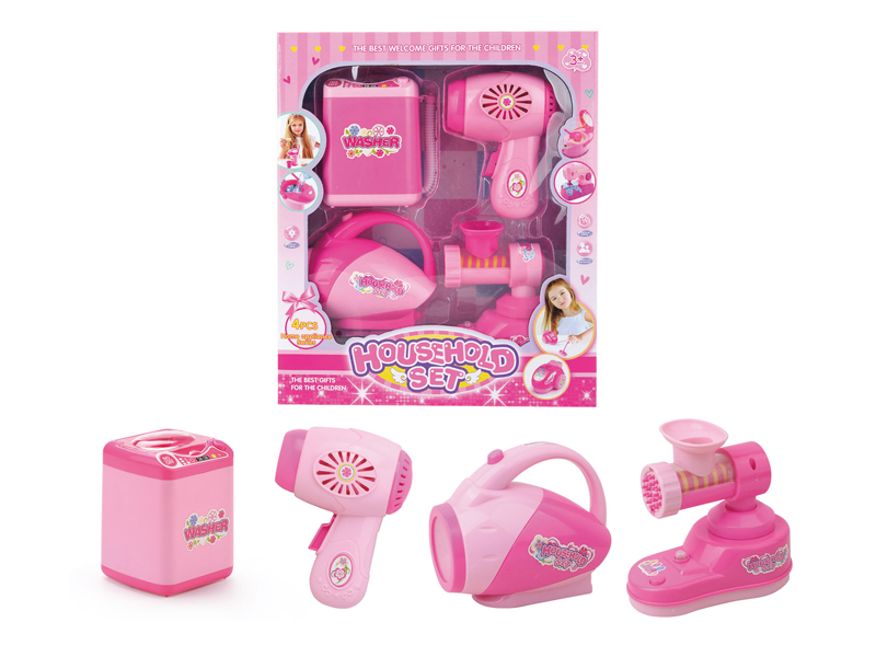 B/O Washing Machine+Hair Dryer+Flashlight+Meat Shredder