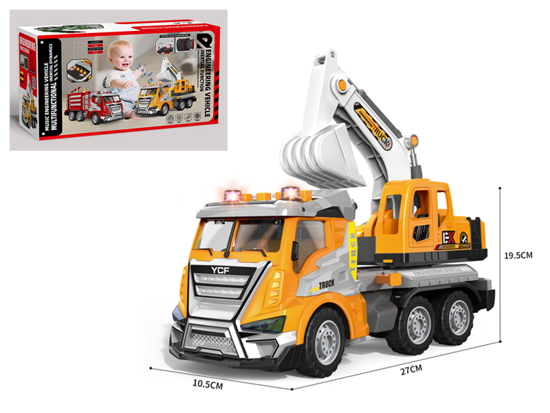 1:16 Friction Engineering Excavator With Sound And Light