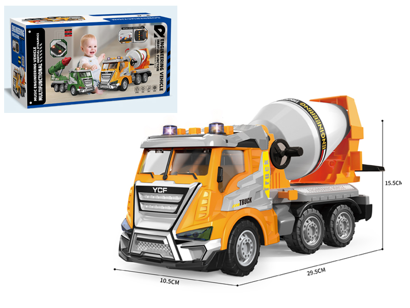 1:16 Friction Engineering Cement Truck With Sound And Light