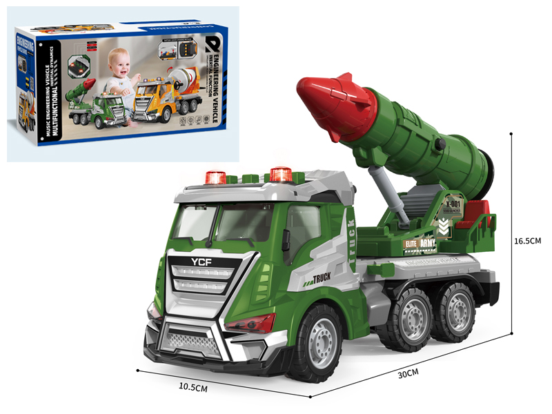 1:16 Friction Military Missile Vehicle With Sound And Light