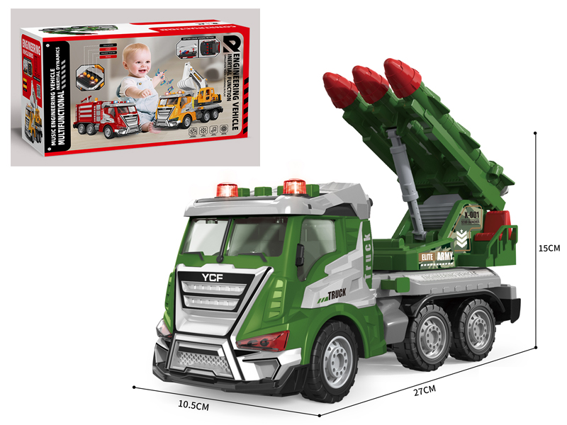 1:16 Friction Military Missile Vehicle With Sound And Light