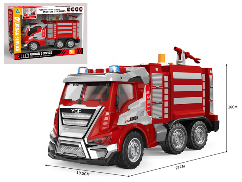 1:16 Friction Fire Truck With Sound And Light