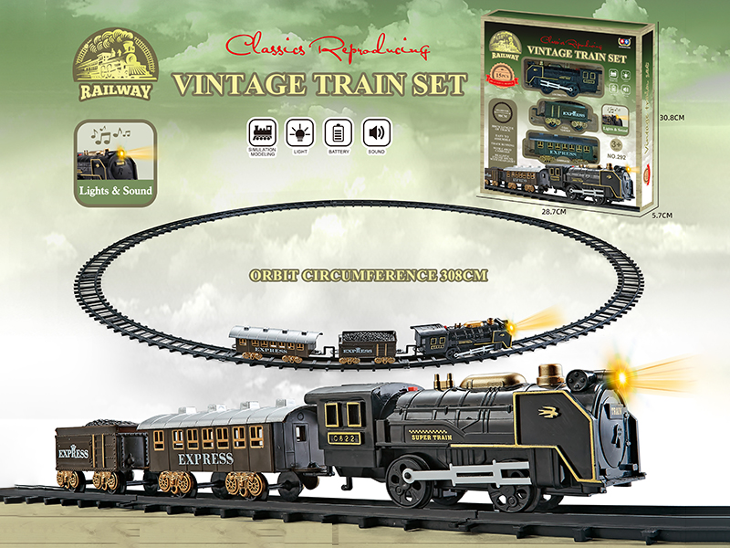 Electric Rail Train With Light And Music