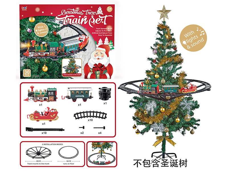 Electric Christmas Tree Rail Train With Light And Music