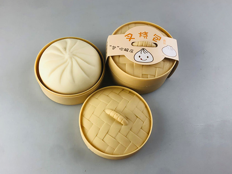 12PCS Steamed Stuffed Bun Flour Ball With Steamer Decompression Toy
