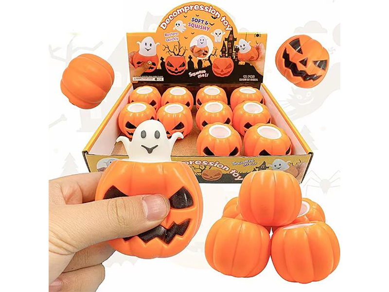 12Pcs Halloween Pumpkin Cup Decompression Toy