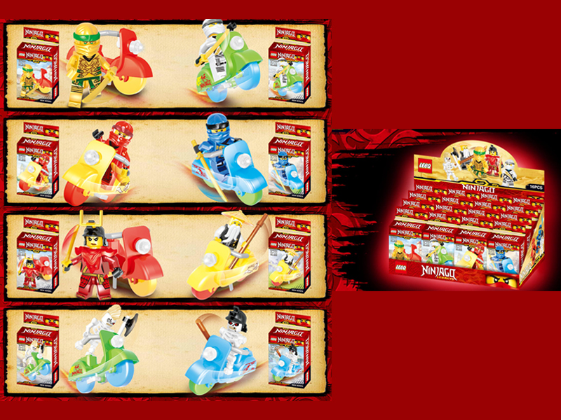 16PCS Ninja Motorcycle Building Block