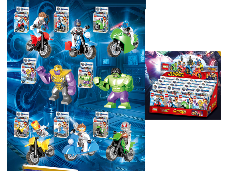 16PCS Avenger Motorcycle Building Block
