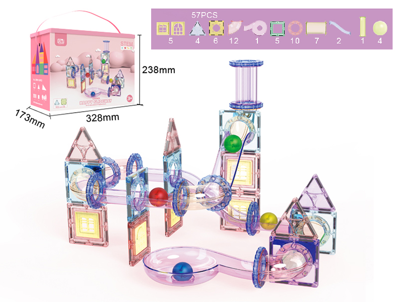 Magnetic Tiles Pipeline Building Blocks