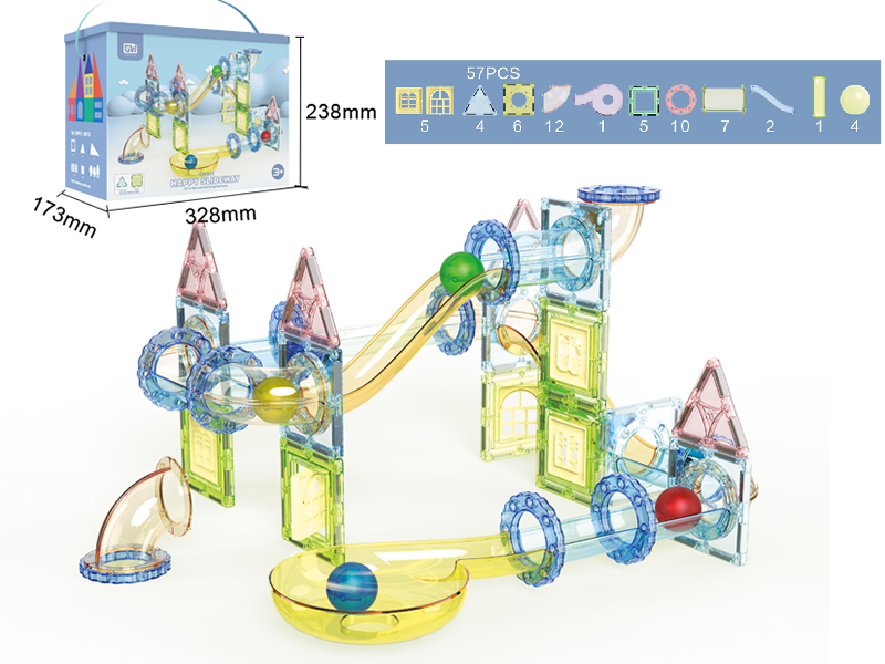 Magnetic Tiles Pipeline Building Blocks