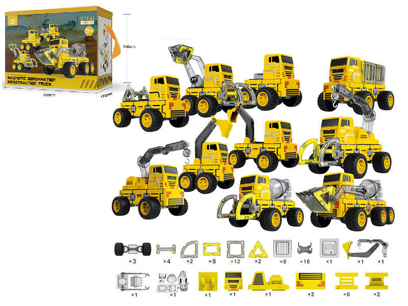 10 In 1 Magnetic Deformation Engineering Truck