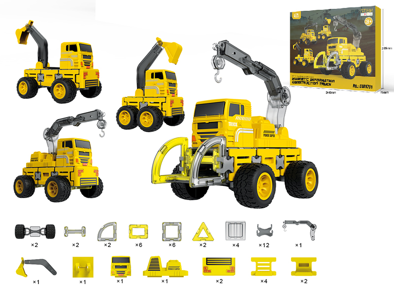 4 In 1 Magnetic Deformation Engineering Truck