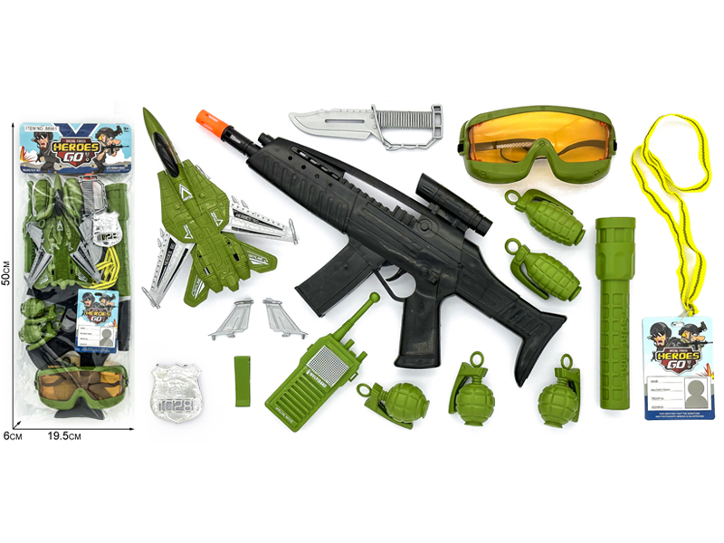 16PCS Military Police Toy Set