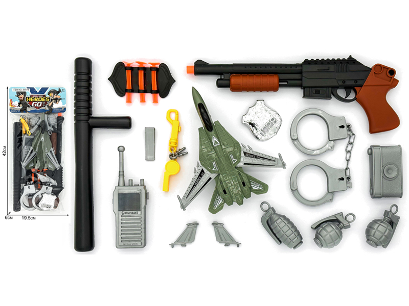 18PCS Military Police Toy Set