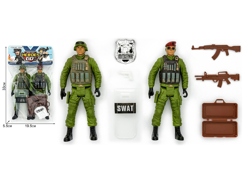 8PCS Military Police Toy Set
