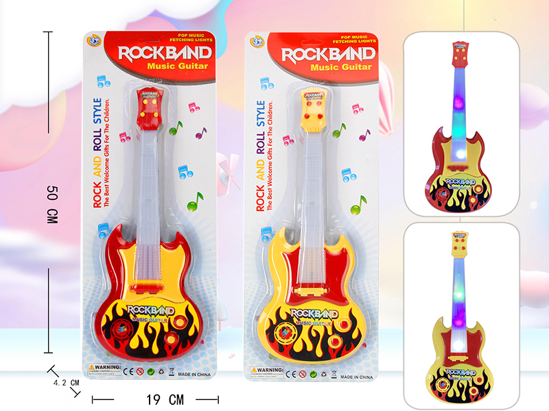 Guitar With Lights And Music (2 Color Mixed)