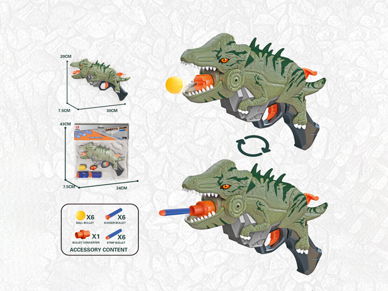 Dinosaur Soft Bullet Gun Toy