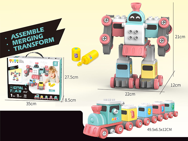 DIY Assemble Transformation Toys - Number Train