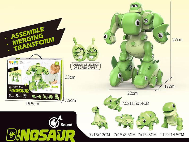 DIY Assemble Transformation Toys - Dinosaur