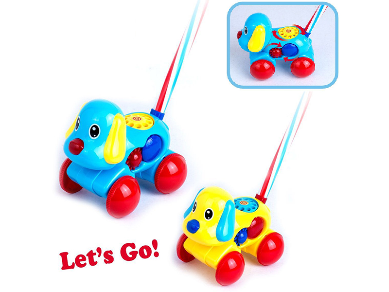 Hand Push Dog Toys (Yellow/Blue)