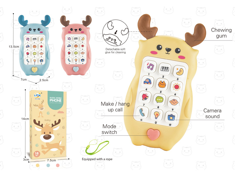 Giraffe English Puzzle Phone Toy