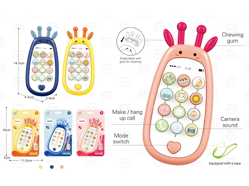 Cartoon Deer English Puzzle Phone Toy