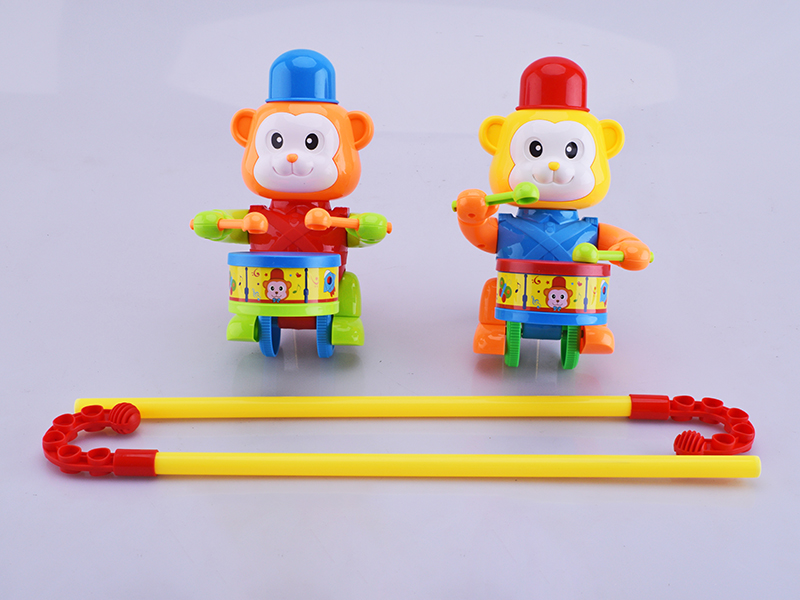 Hand Push Drummer Monkey