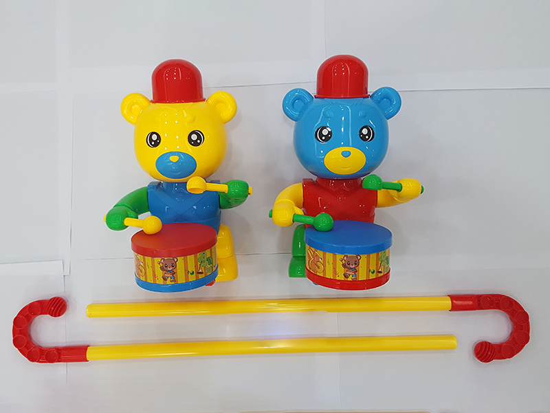 Hand Push Drummer Bear