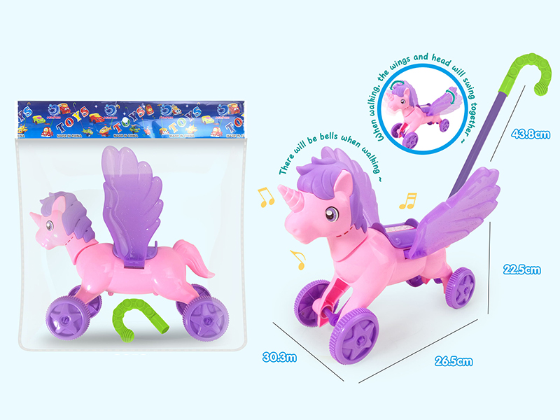 Hand Push Unicorn Toy