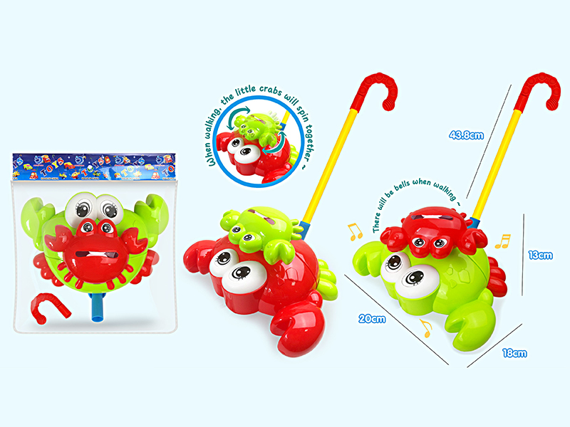 Hand Push Crab Toy