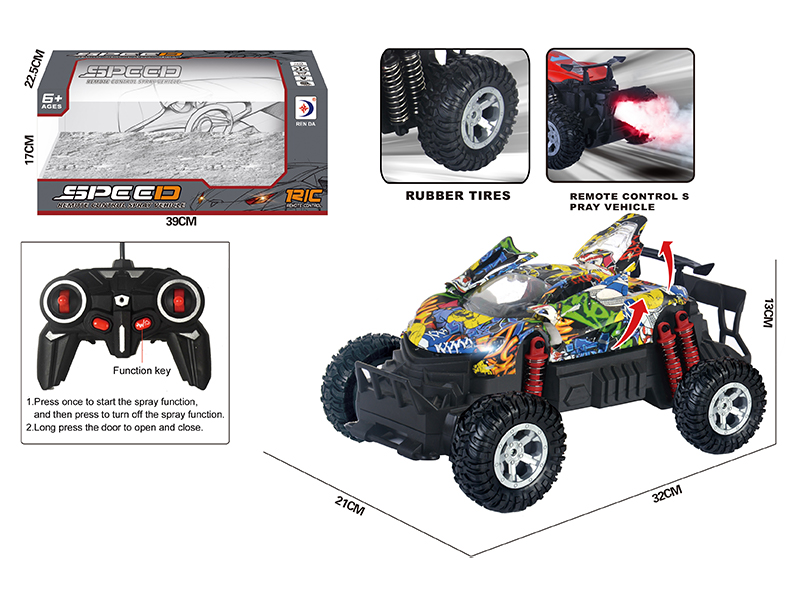 R/C High Speed Spray Graffiti Car