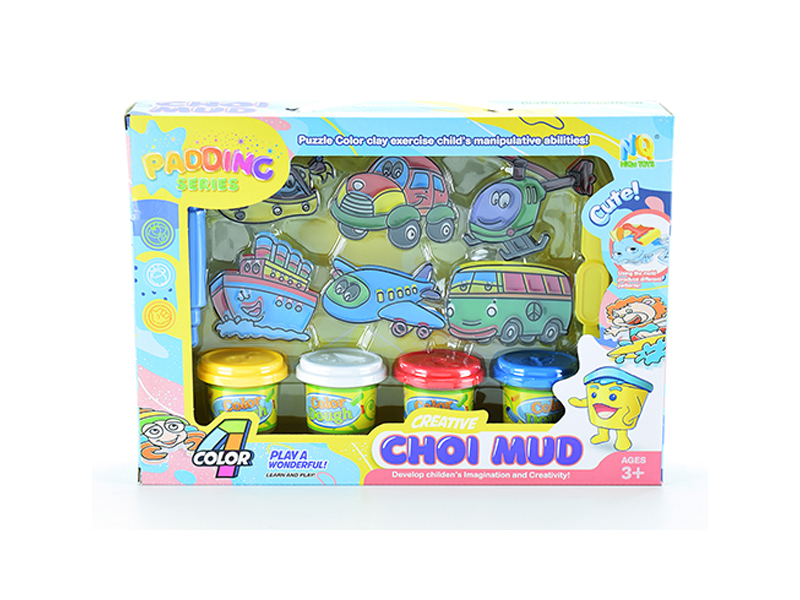 Vehicle Colored Mud Toy Set