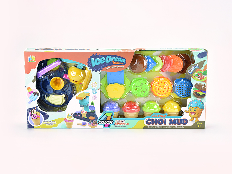 Ice Cream Hamburg Colored Mud Toy Set