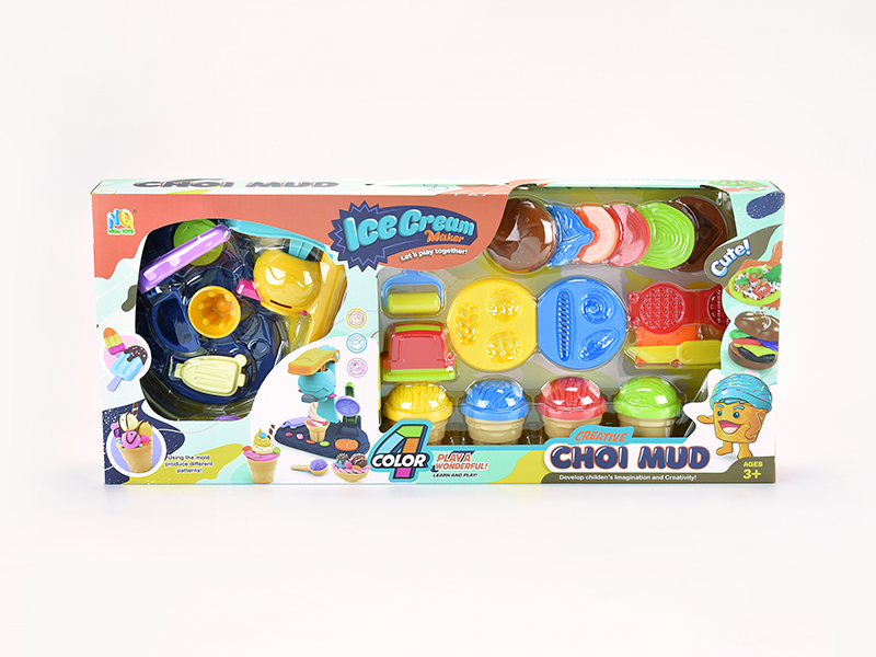 Ice Cream Burger Bread Colored Mud Toy Set