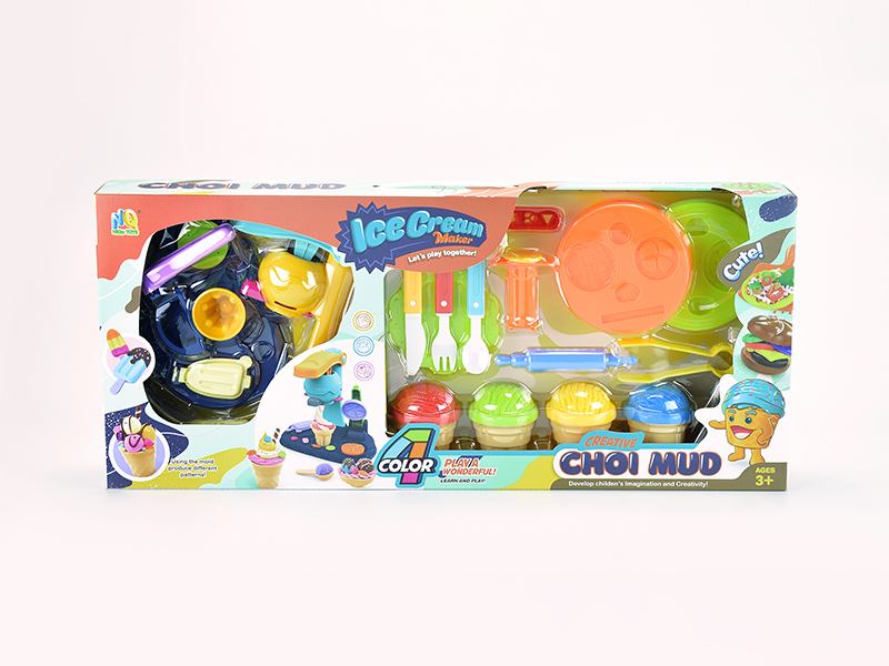 Ice Cream Hamburg Colored Mud Toy Set