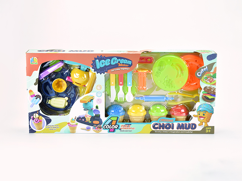 Ice Cream Fruit Colored Mud Toy Set